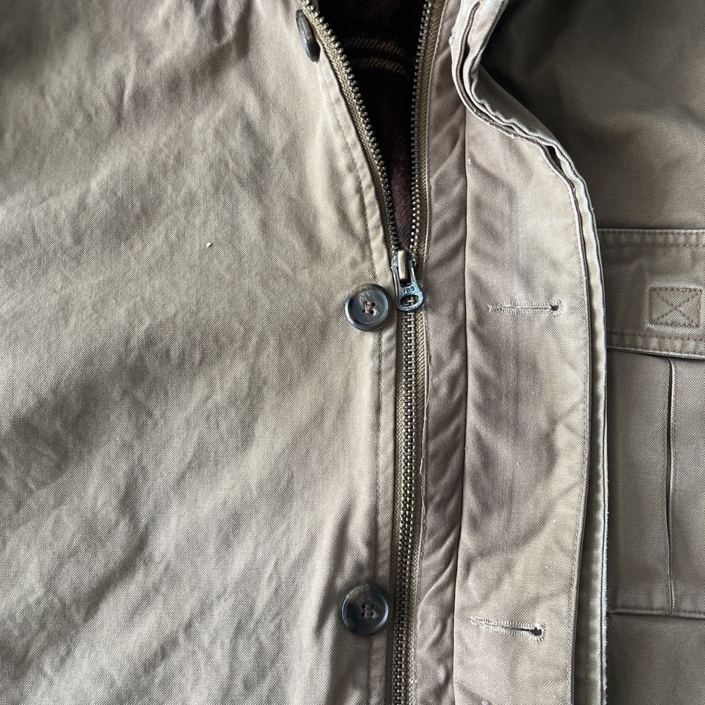 Vintage St John's Bay Men's Chore Jacket. Barn Coat. Flannel Lined. Large - Picture 6 of 9